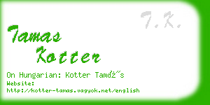 tamas kotter business card